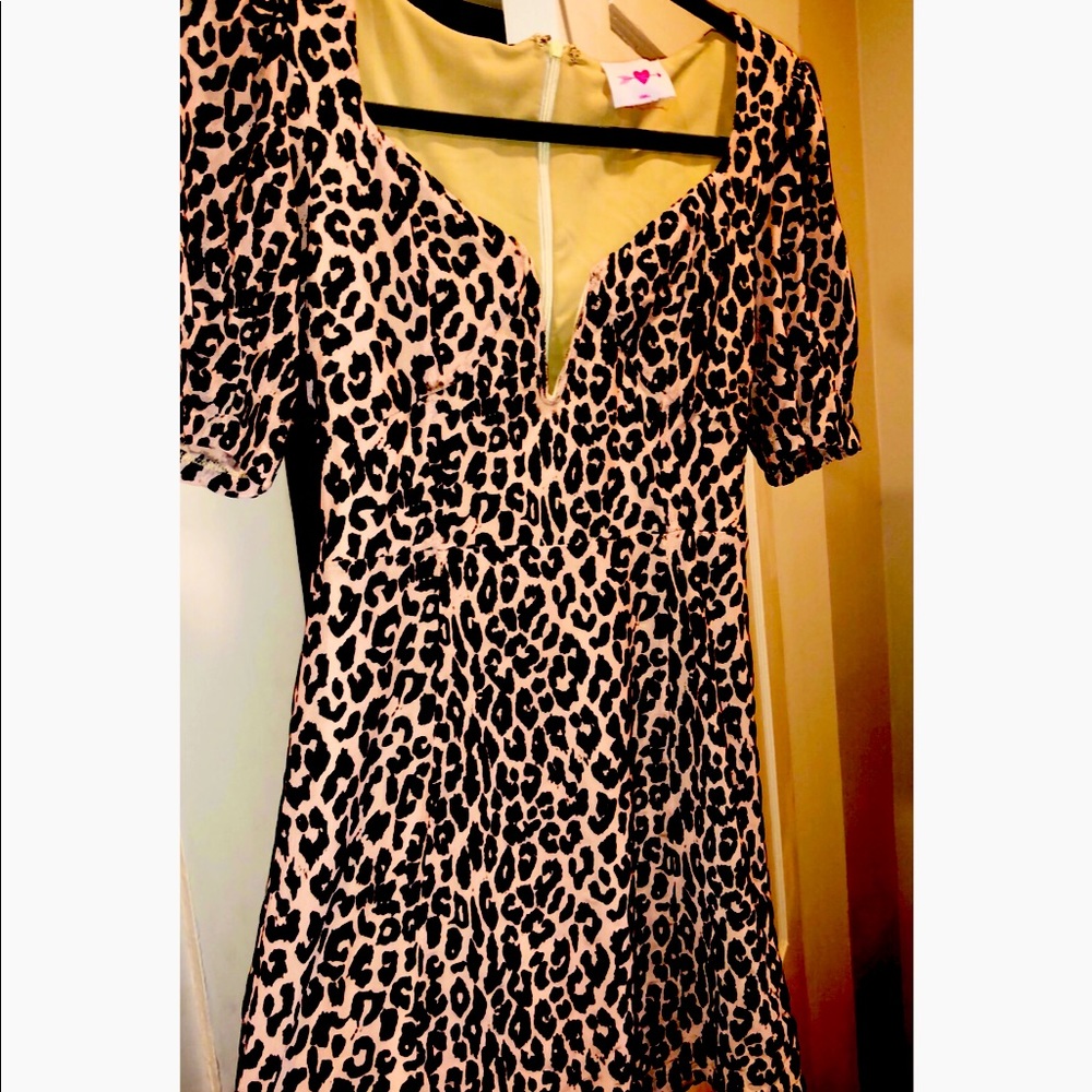 Cheetah dress.